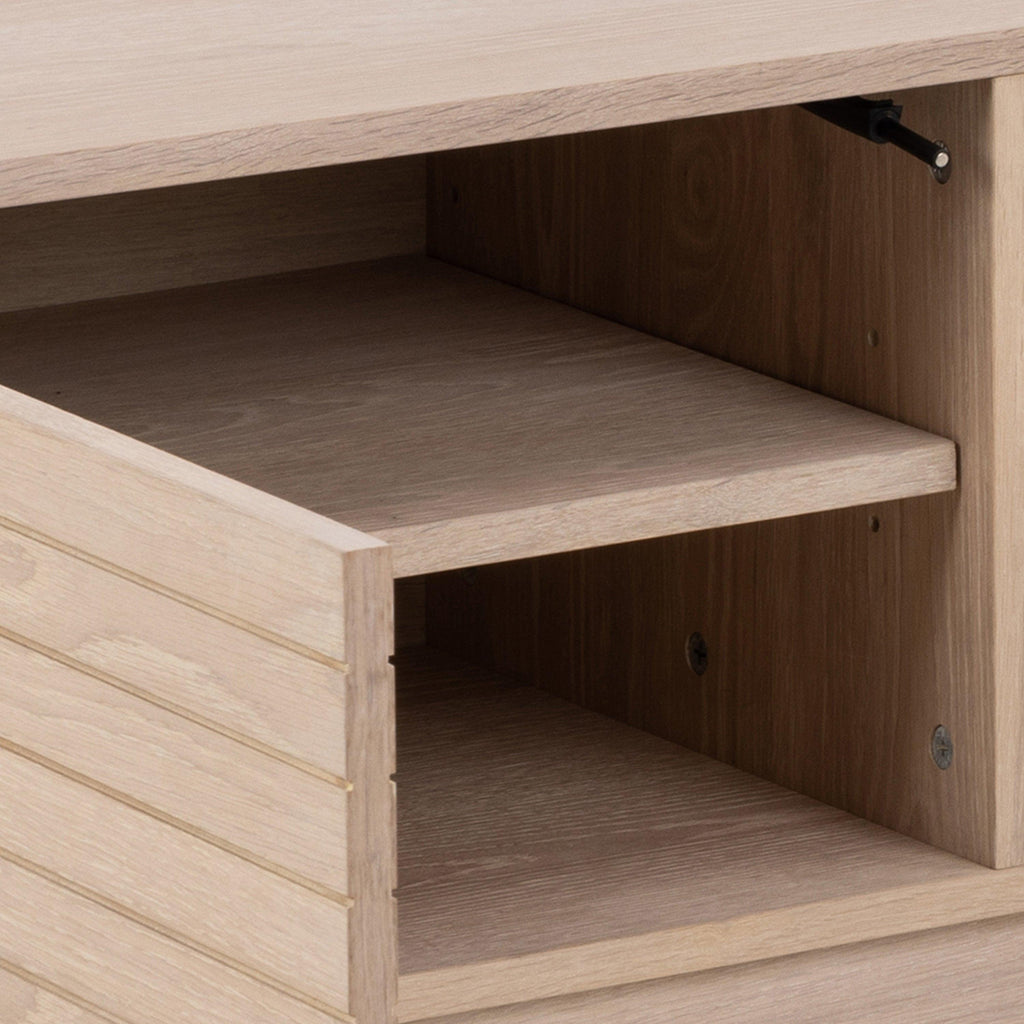 Linley 2 Door TV Unit in White Oak - image 7