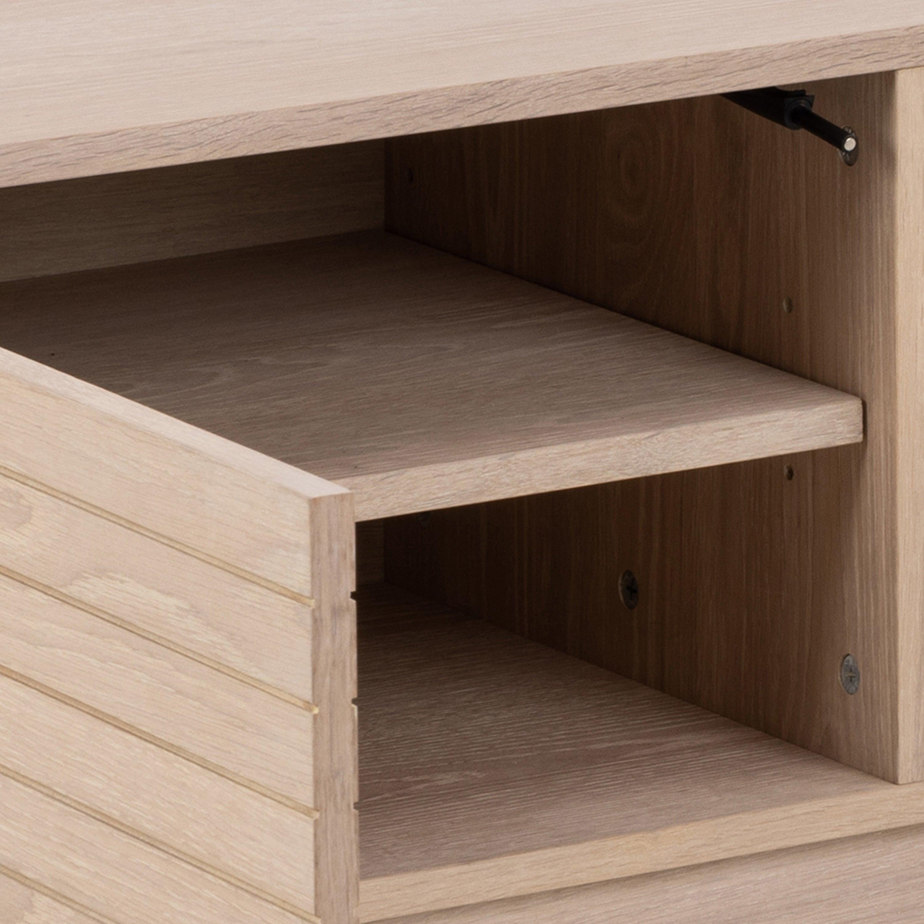 Linley 2 Door TV Unit in White Oak - image 7