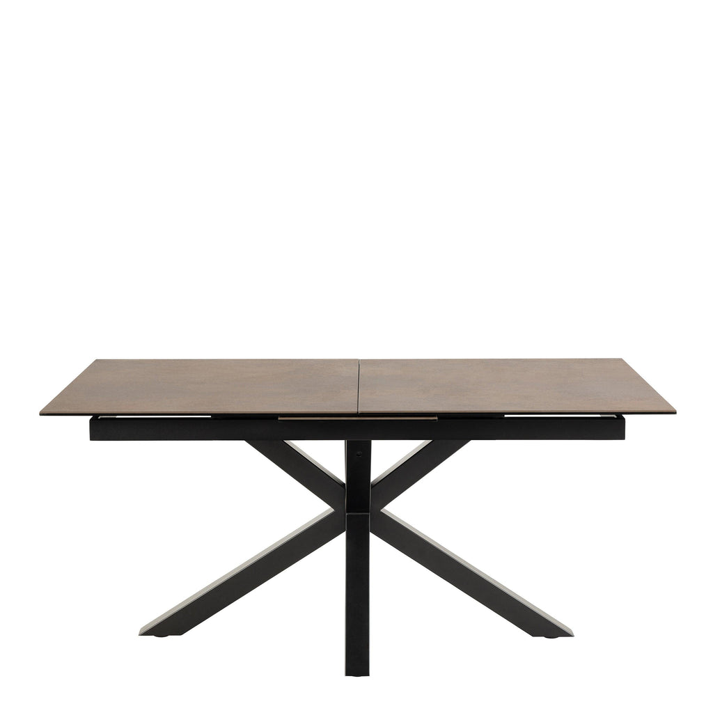 Heaven Extendable Dining Table with Ceramic Rusty Brown Top 168cm - image 2