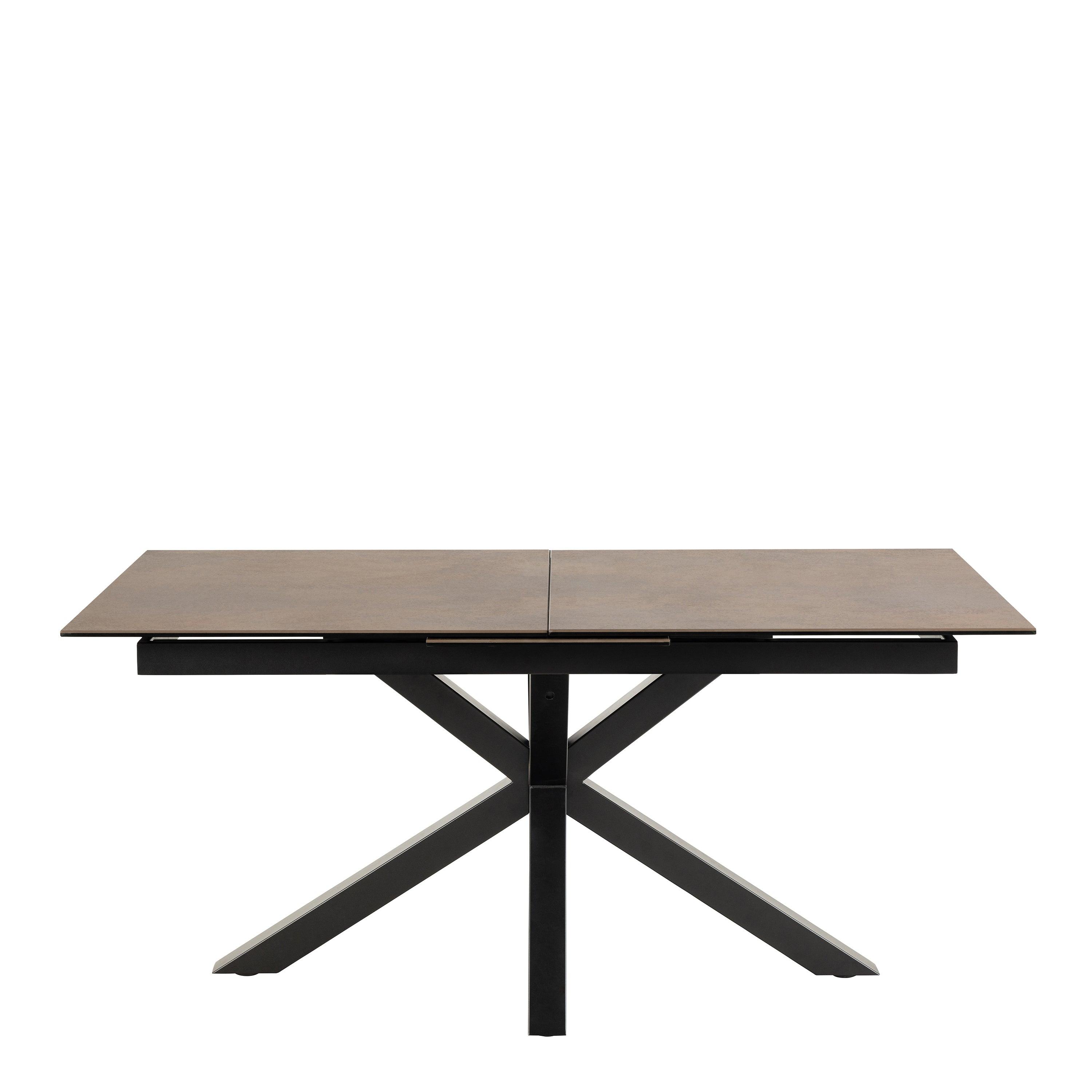 Heaven Extendable Dining Table with Ceramic Rusty Brown Top 168cm - image 2
