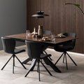 Heaven Extendable Dining Table with Ceramic Rusty Brown Top 168cm - image 4