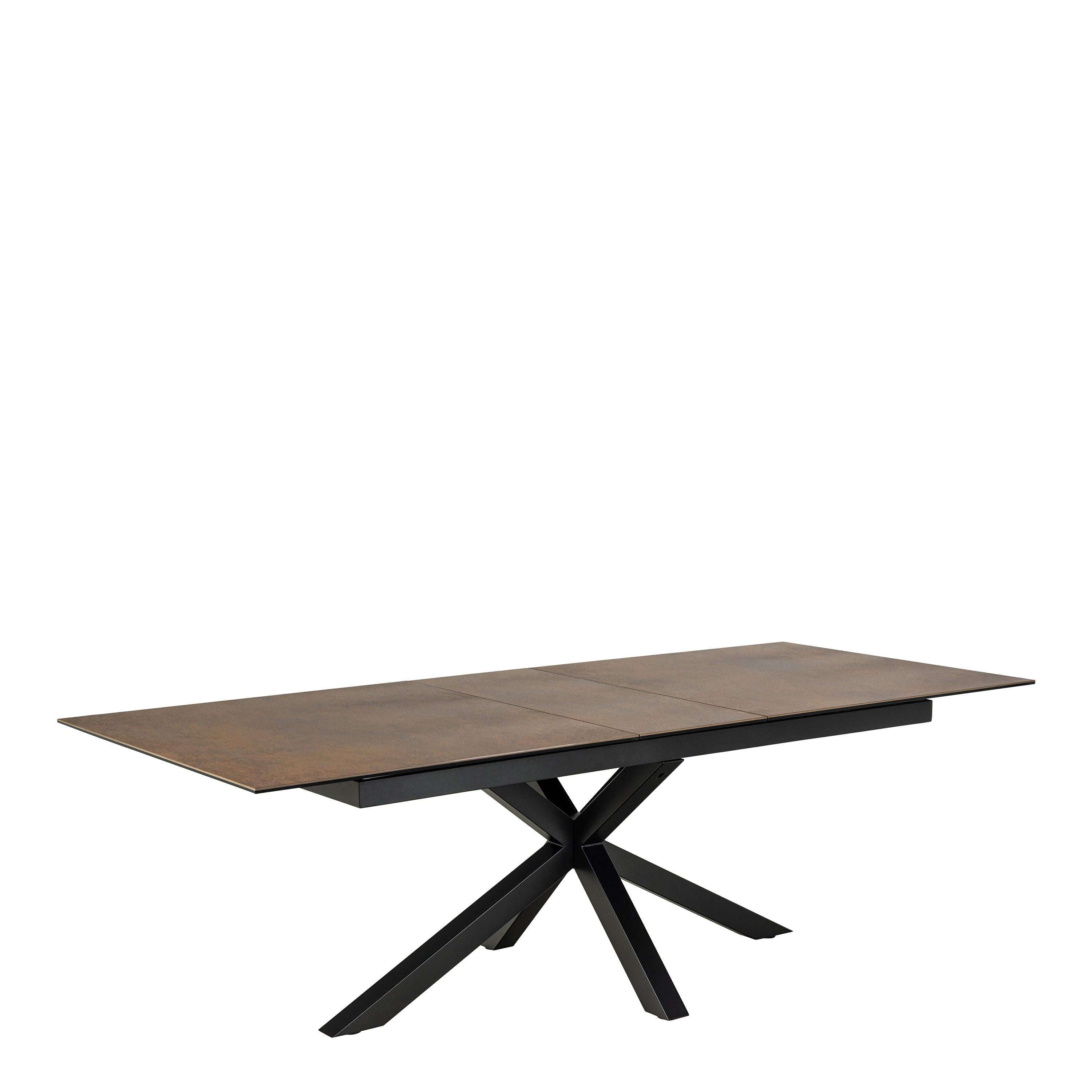 Heaven Extendable Dining Table with Ceramic Rusty Brown Top 200cm - image 3