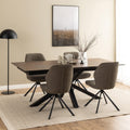 Heaven Extendable Dining Table with Ceramic Rusty Brown Top 200cm - image 4