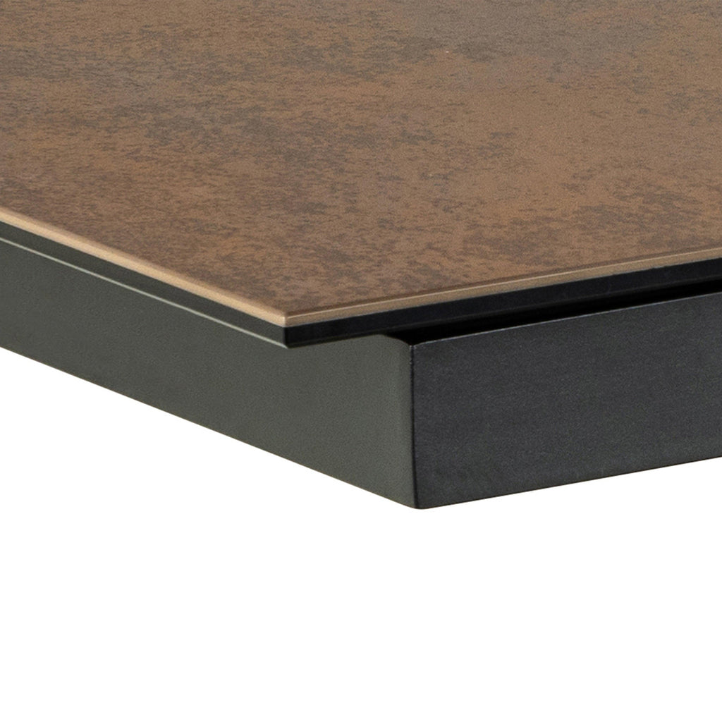 Heaven Extendable Dining Table with Ceramic Rusty Brown Top 200cm - image 7