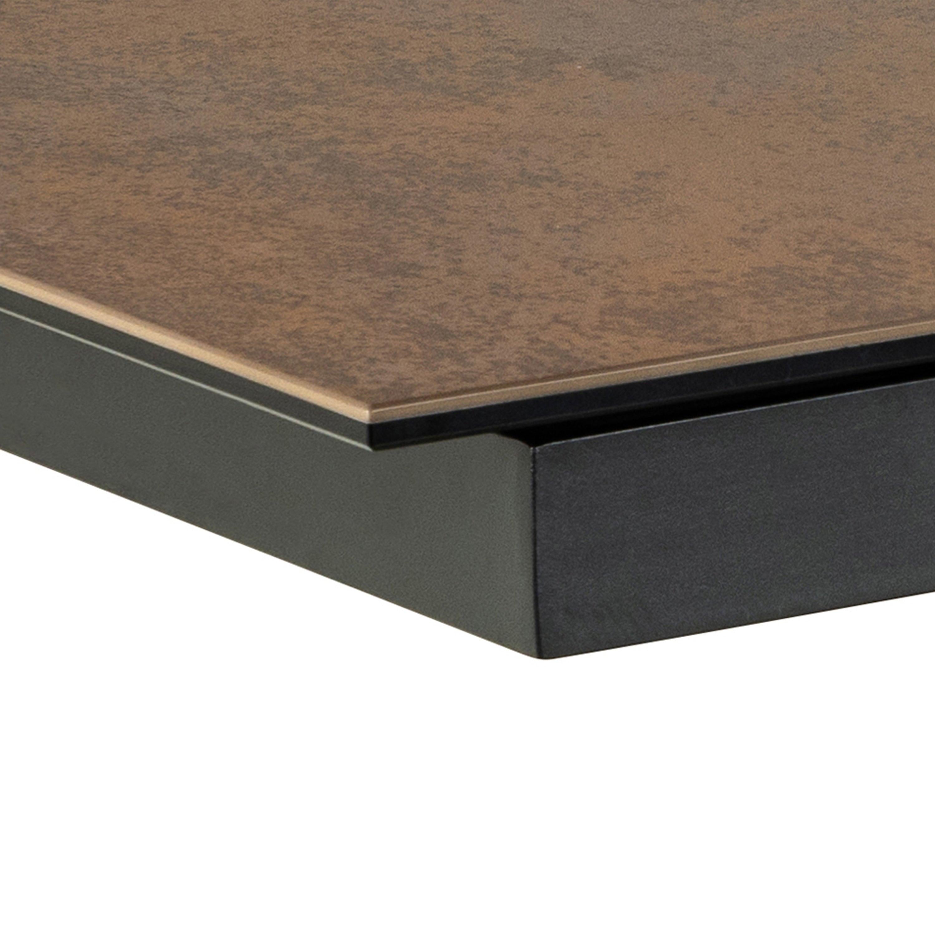 Heaven Extendable Dining Table with Ceramic Rusty Brown Top 200cm - image 7