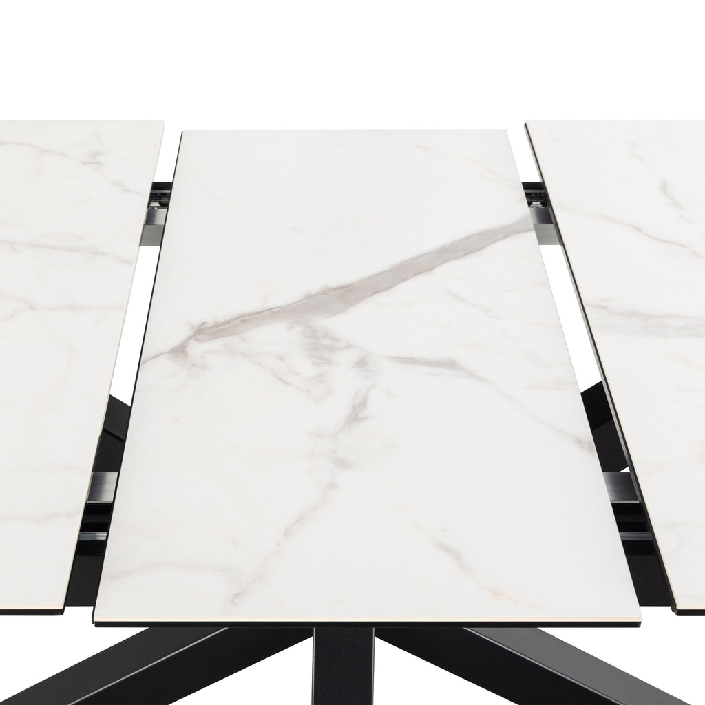 Heaven Extendable Dining Table with Ceramic White Top 168cm - image 11