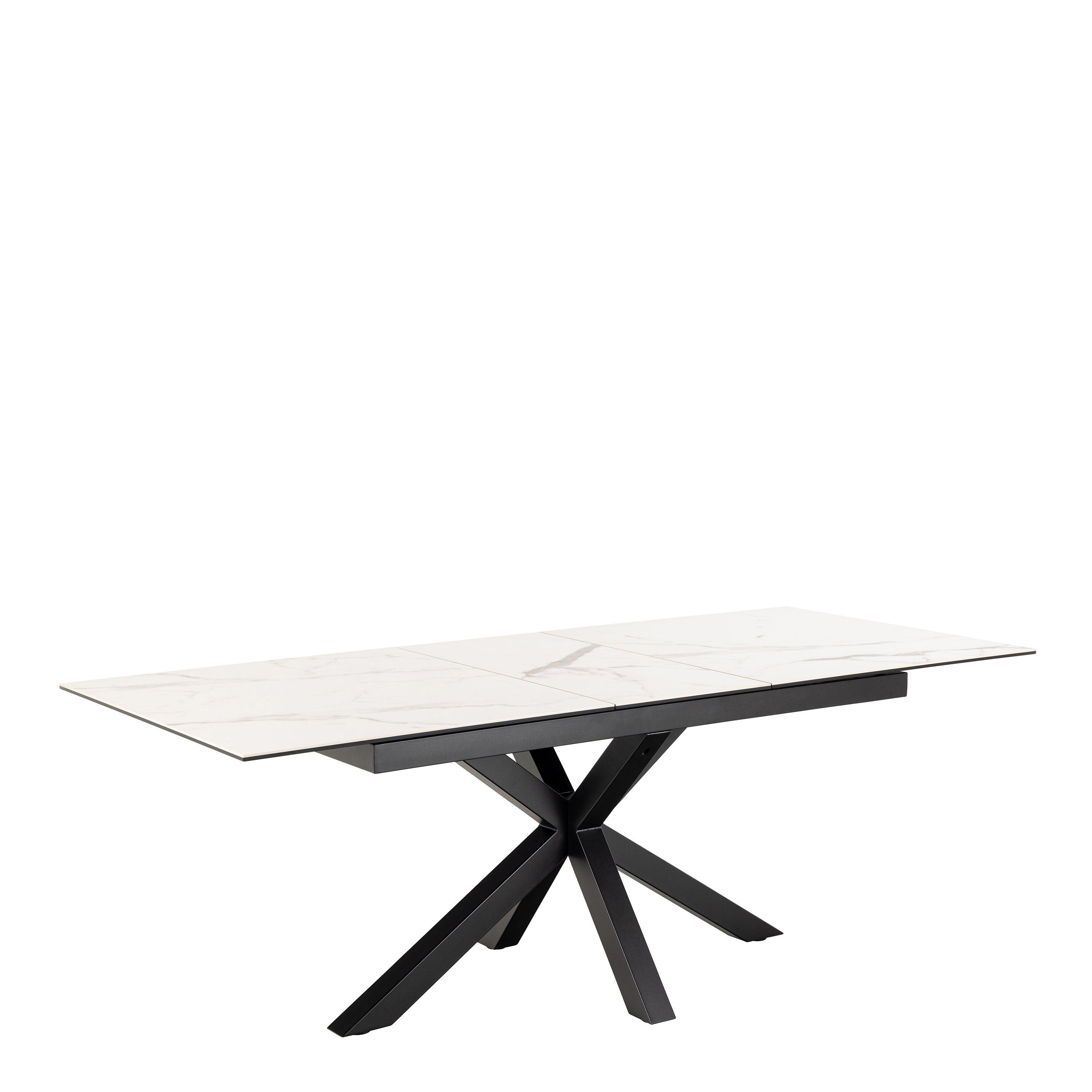 Heaven Extendable Dining Table with Ceramic White Top 168cm - image 3