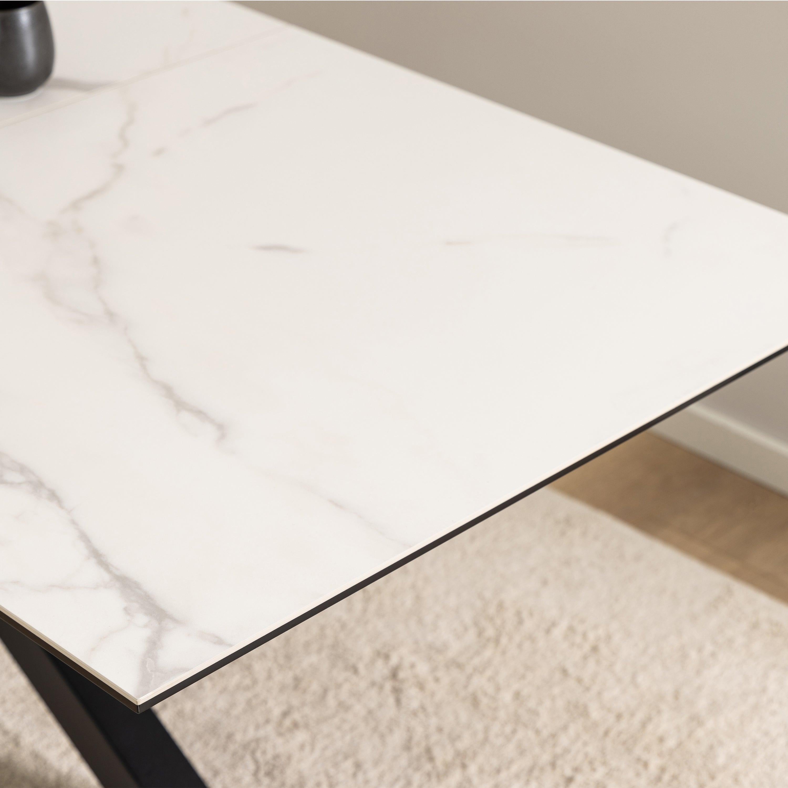 Heaven Extendable Dining Table with Ceramic White Top 168cm - image 7