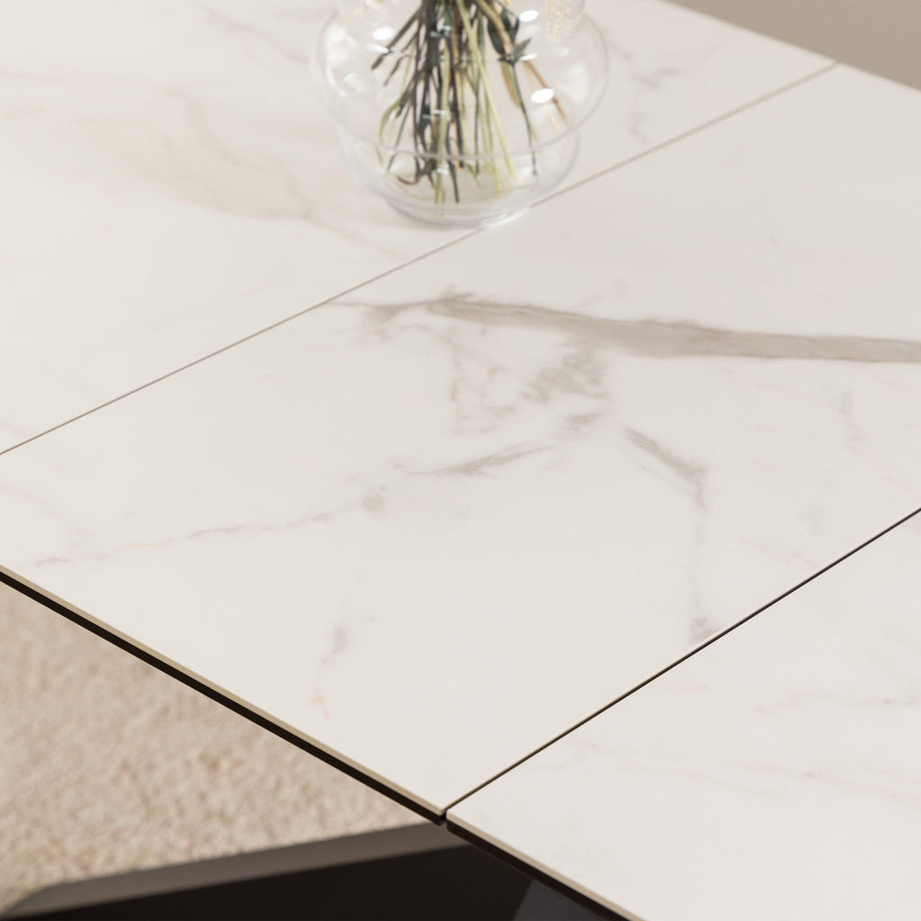 Heaven Extendable Dining Table with Ceramic White Top 168cm - image 8