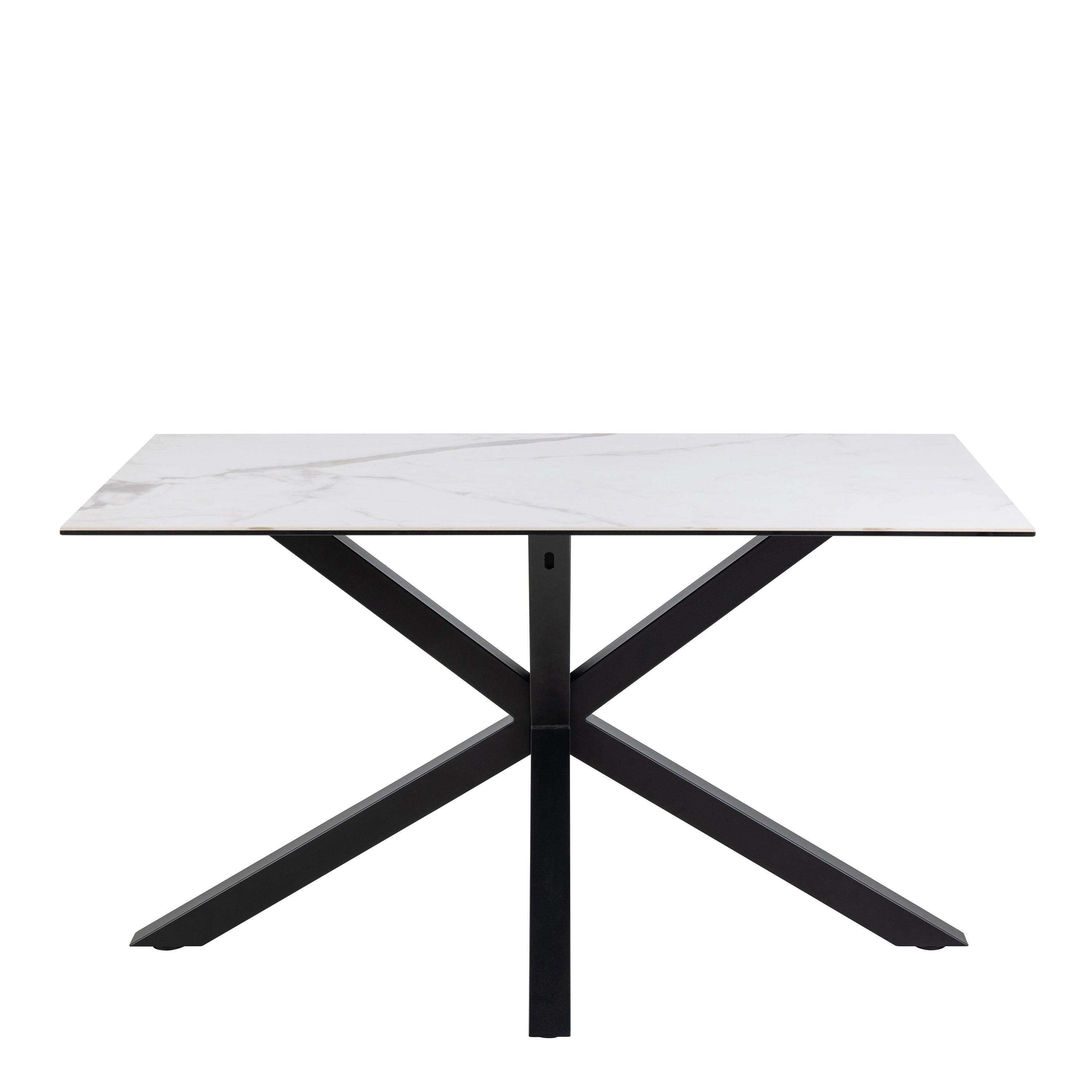 Heaven Dining Table with Ceramic White Top 135cm - image 2