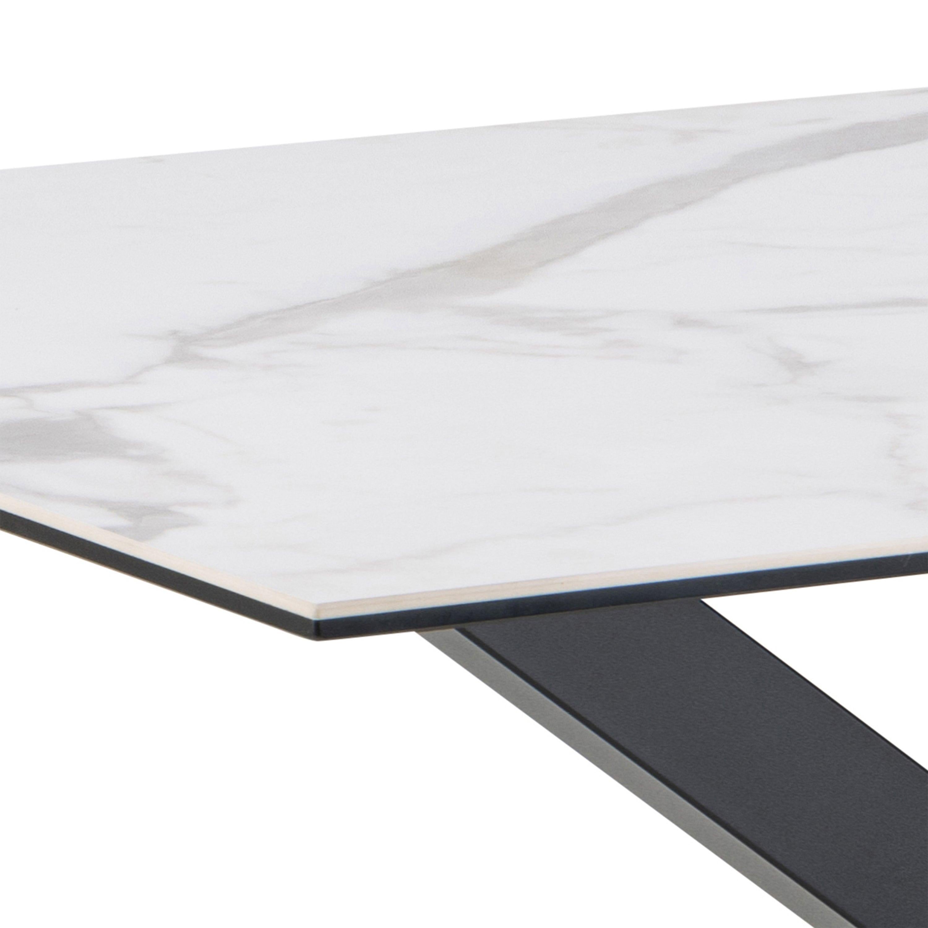 Heaven Dining Table with Ceramic White Top 135cm - image 5