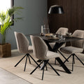 Heaven Dining Table with Ceramic Black Top 135cm - image 4