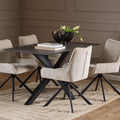Heaven Dining Table with Ceramic Black Top 135cm - image 5