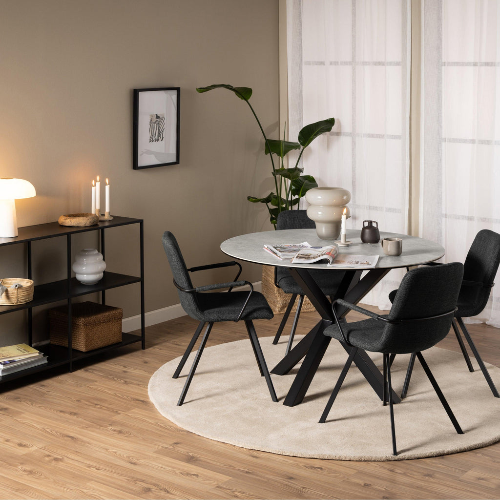 Heaven Round Dining Table with Ceramic Grey Top - image 3