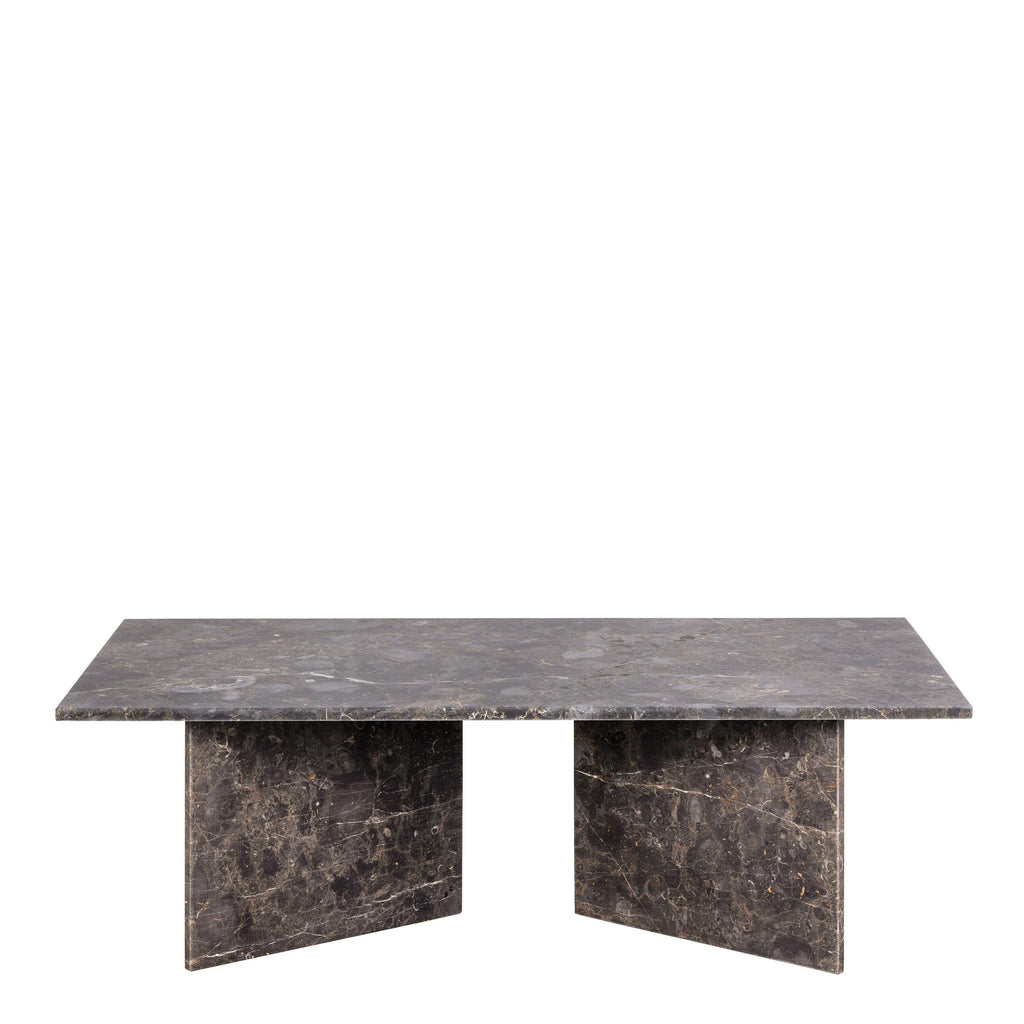 Vega Rectangular Coffee Table with Marron Marble Top 140cm - image 2
