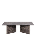 Vega Rectangular Coffee Table with Marron Marble Top 140cm - image 2