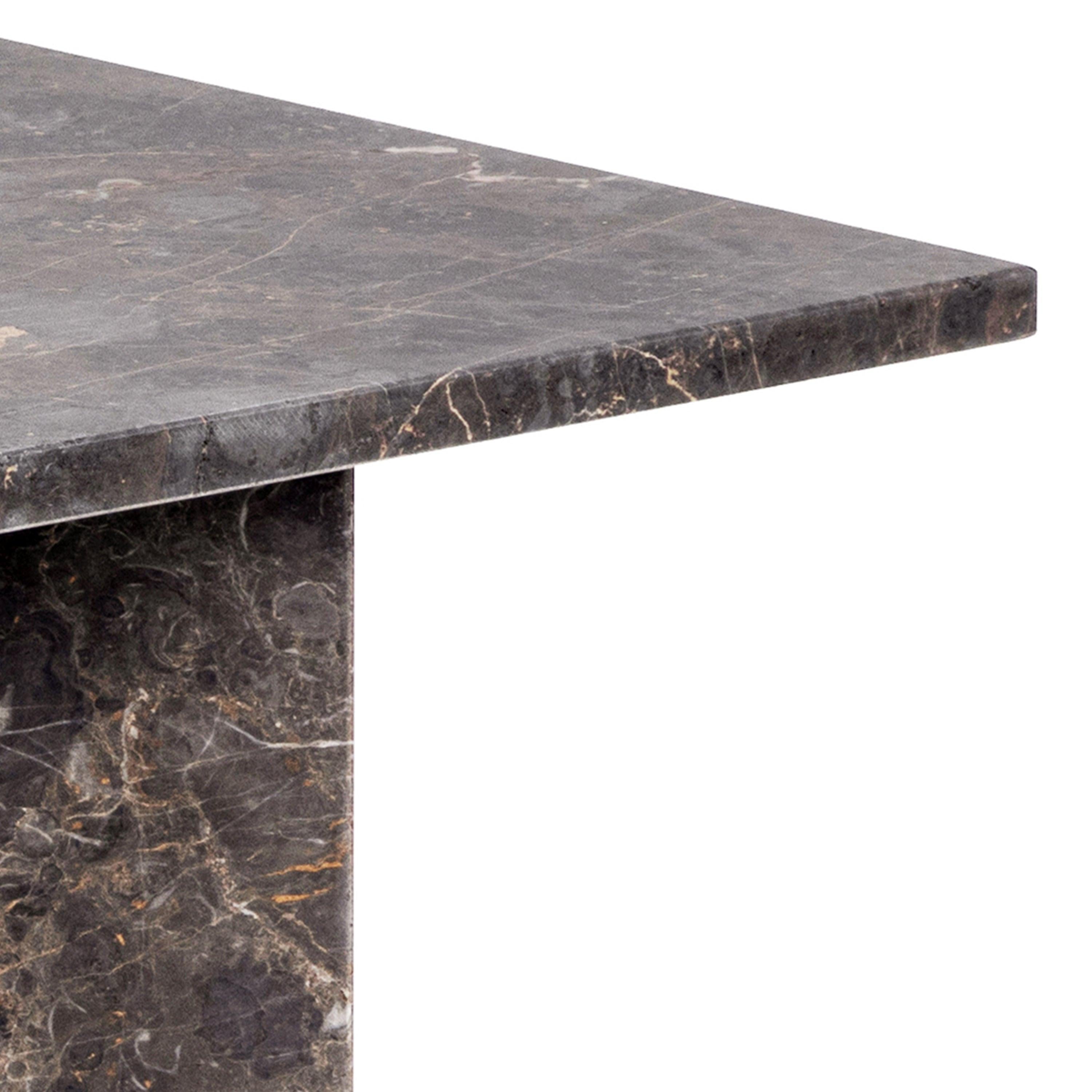 Vega Rectangular Coffee Table with Marron Marble Top 140cm - image 5