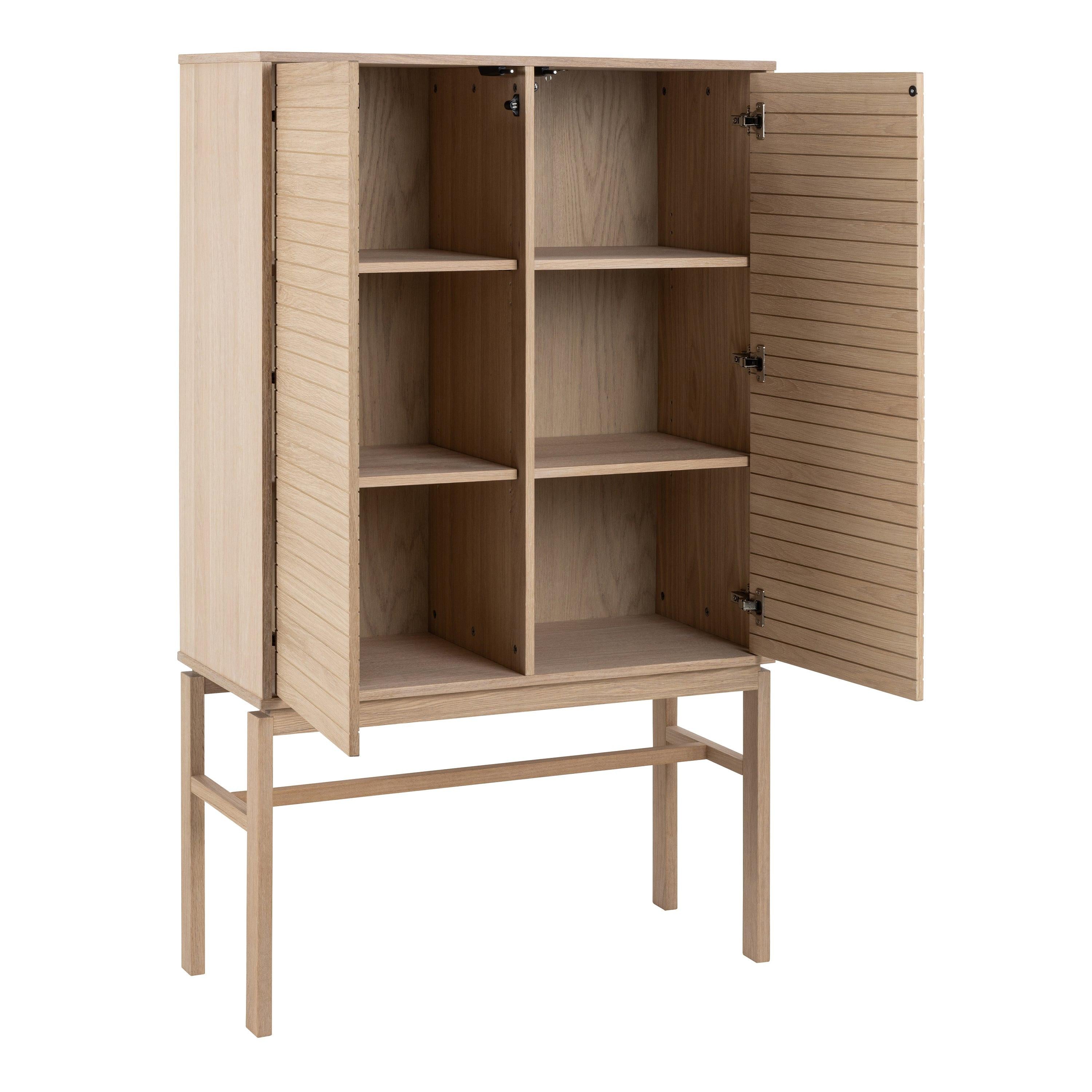 Linley Cabinet with 2 Doors and 4 Shelves in White Oak - image 4