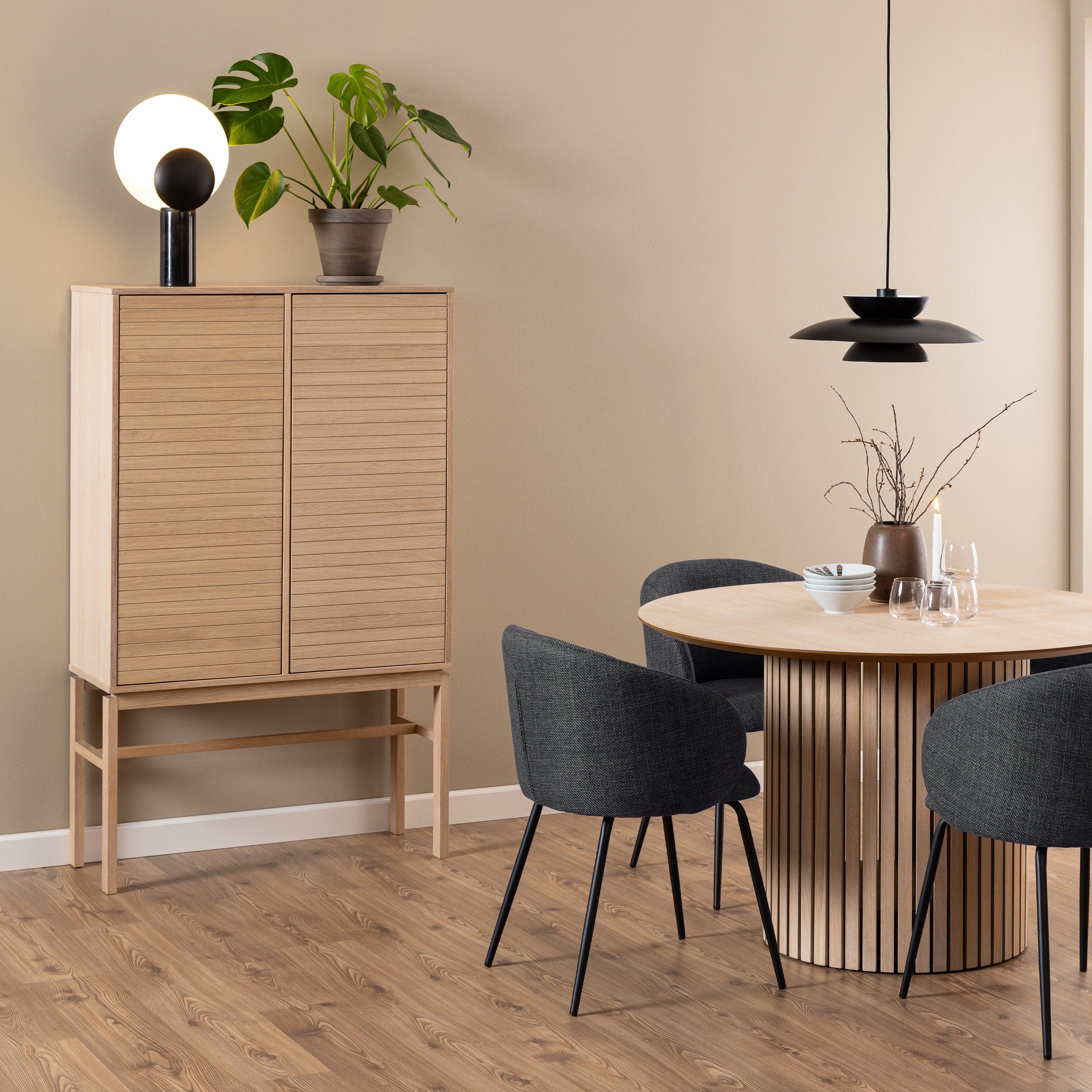 Linley Cabinet with 2 Doors and 4 Shelves in White Oak - image 5