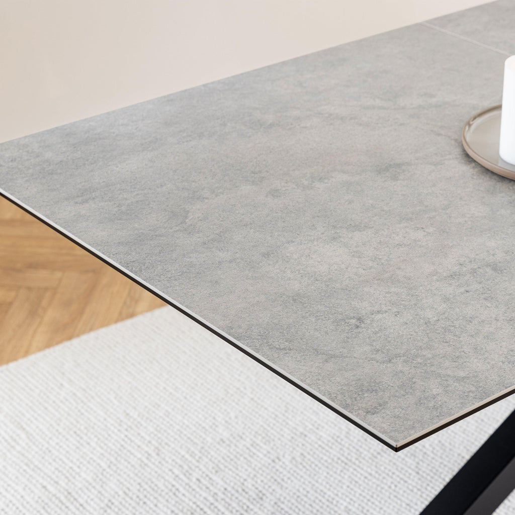 Heaven Extendable Dining Table with Ceramic Grey Top 200cm - image 6