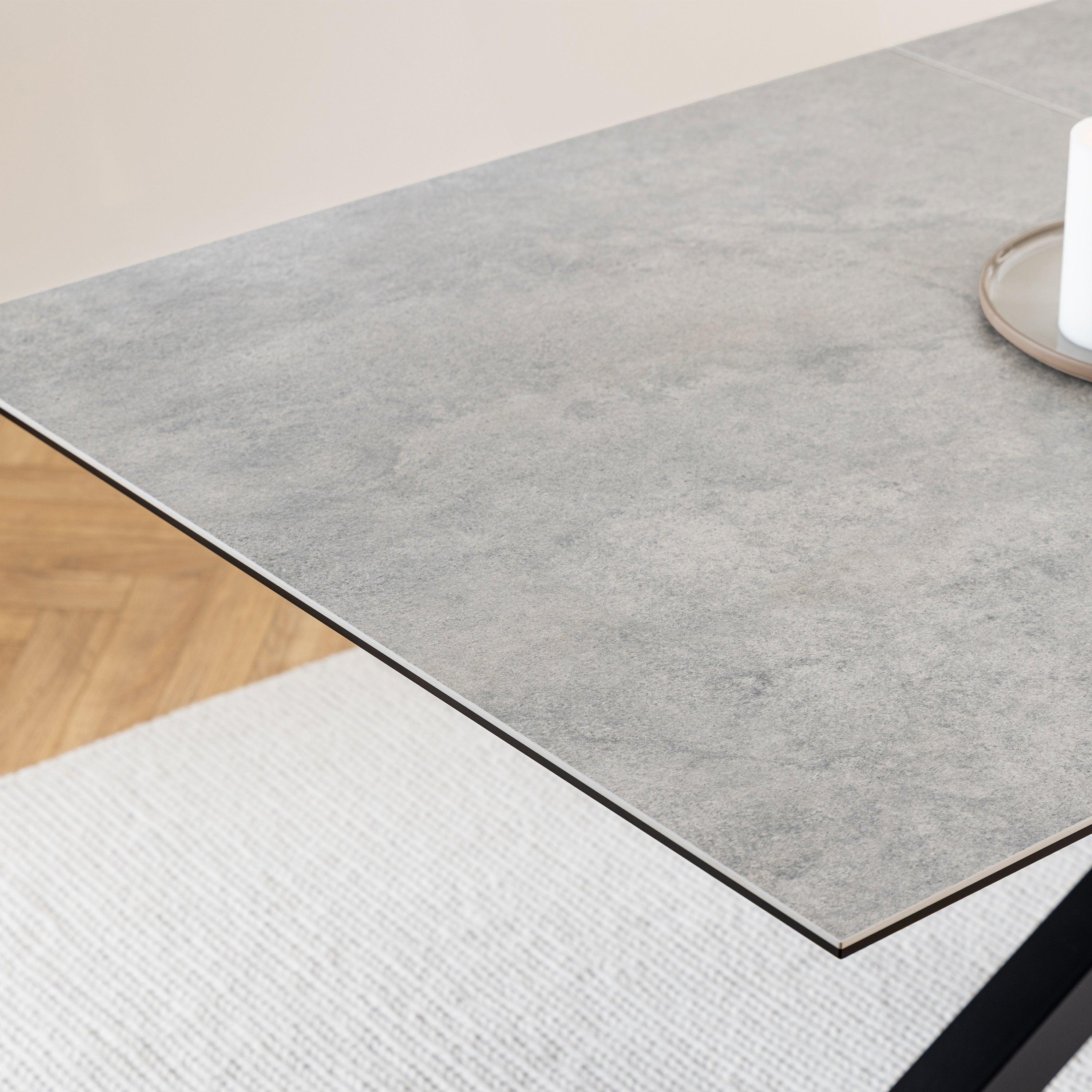 Heaven Extendable Dining Table with Ceramic Grey Top 200cm - image 6