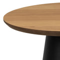 Soli Round Coffee Table in Oak/Black 45x48cm - image 5