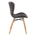 Batilda Dining Chairs with Grey Fabric and Oak Set of 2 - image 3