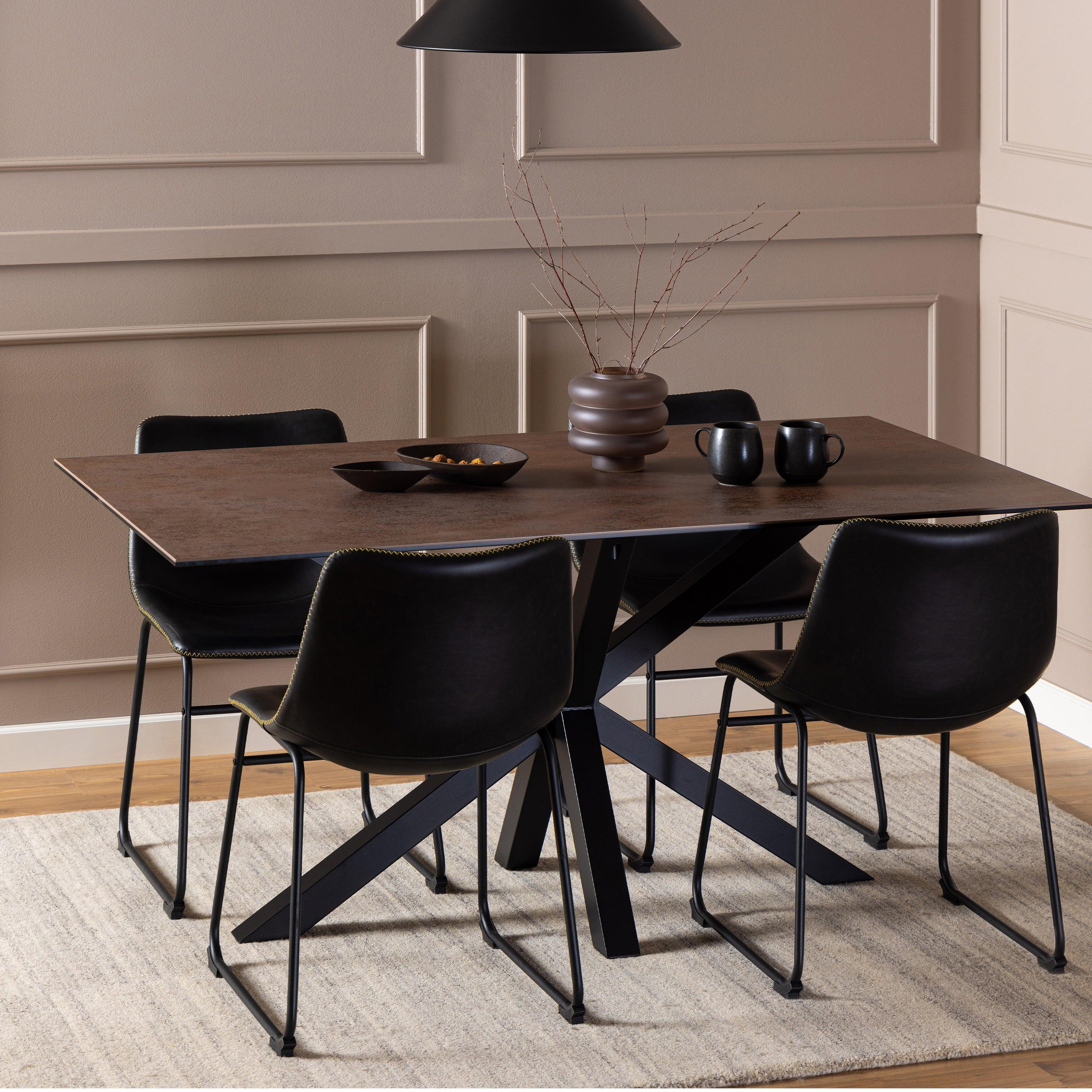 Heaven Dining Table in Ceramic Rusty Brown 160x90cm - image 4