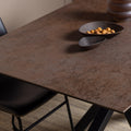 Heaven Dining Table in Ceramic Rusty Brown 160x90cm - image 5