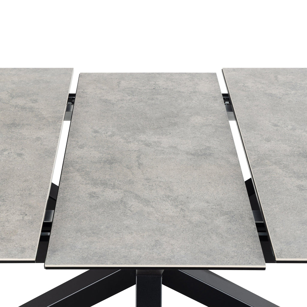 Heaven Extendable Dining Table with Ceramic Grey Top 168cm - image 11
