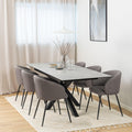 Heaven Extendable Dining Table with Ceramic Grey Top 168cm - image 5