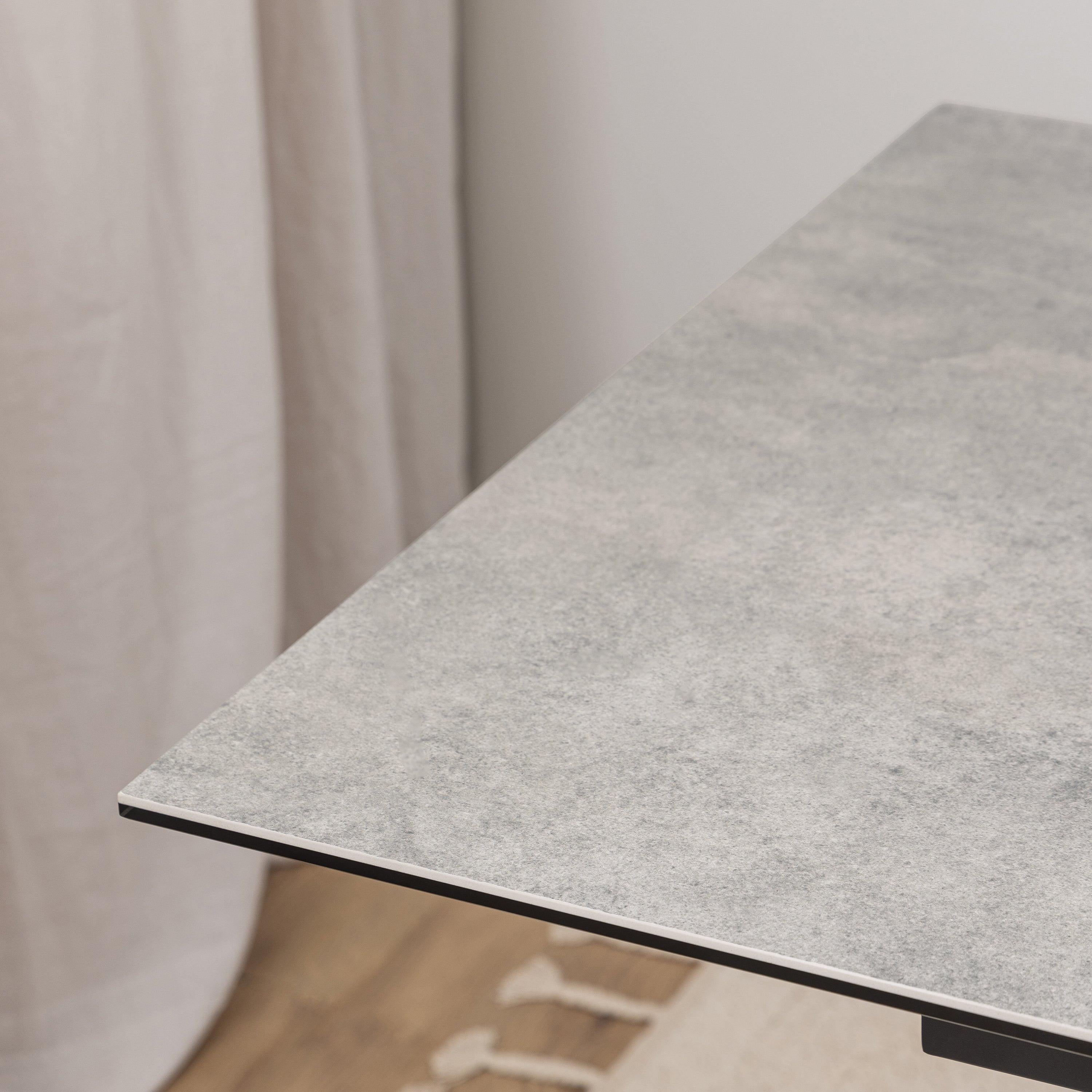 Heaven Extendable Dining Table with Ceramic Grey Top 168cm - image 7