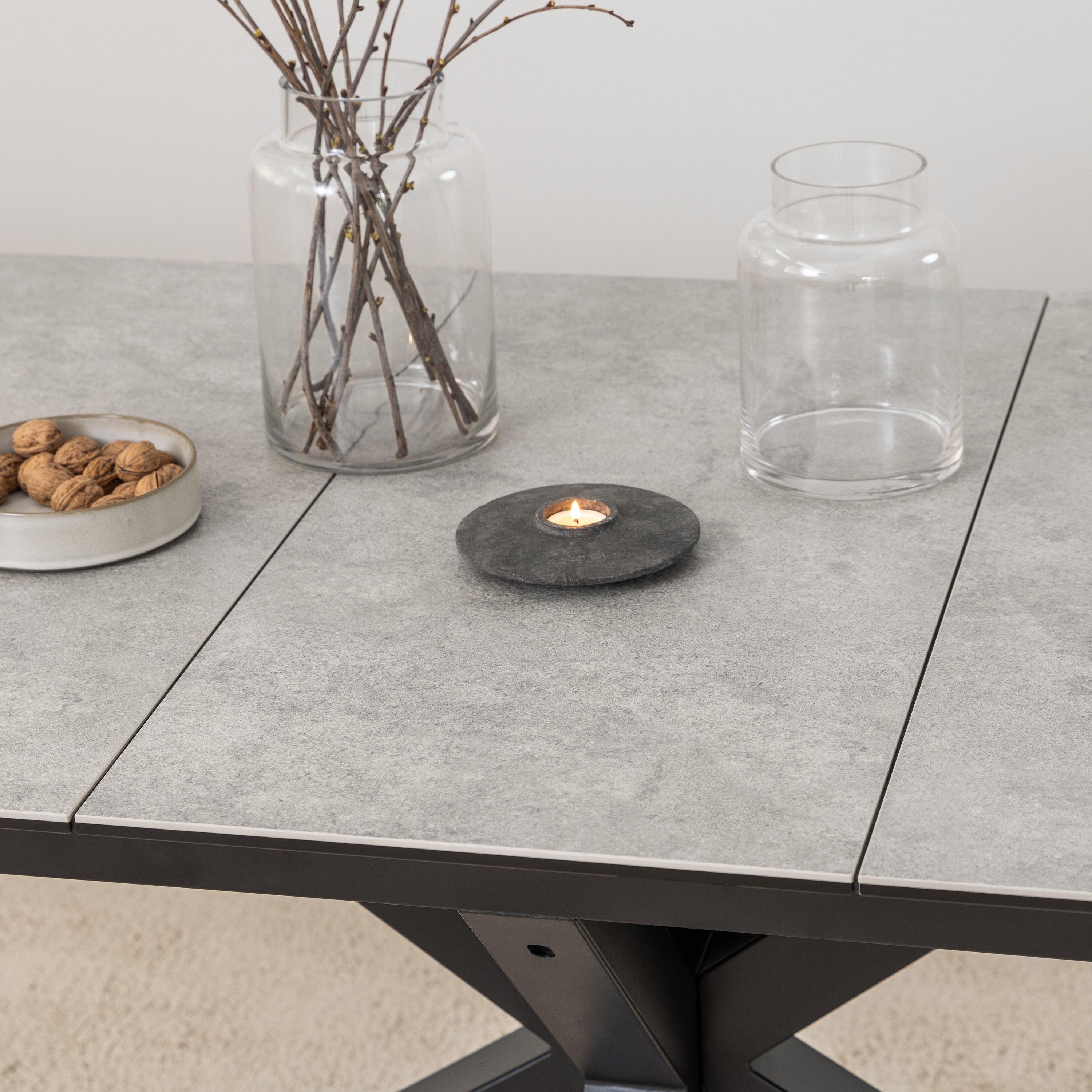 Heaven Extendable Dining Table with Ceramic Grey Top 168cm - image 8