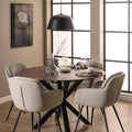 Heaven Round Dining Table with Ceramic Rusty Brown Top - image 3
