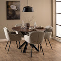 Heaven Round Dining Table with Ceramic Rusty Brown Top - image 4