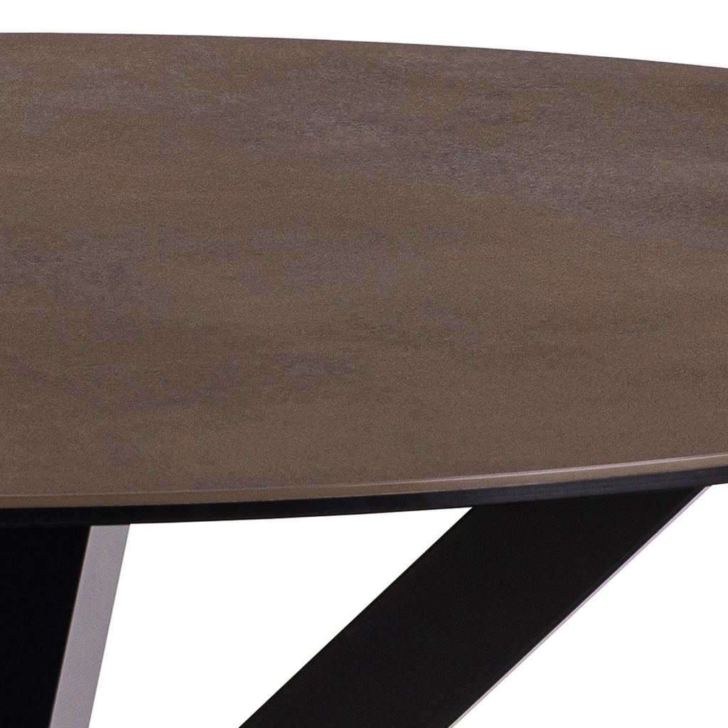 Heaven Round Dining Table with Ceramic Rusty Brown Top - image 7