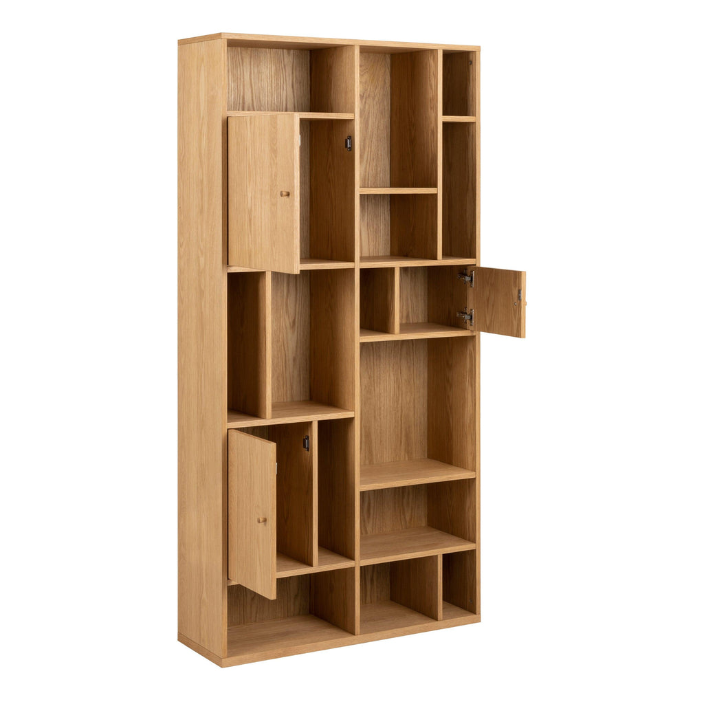Rangoon 3 Door Large Bookcase in Oak - image 4