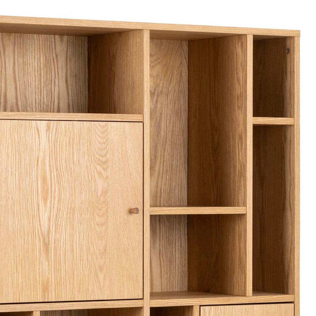 Rangoon 3 Door Large Bookcase in Oak - image 8