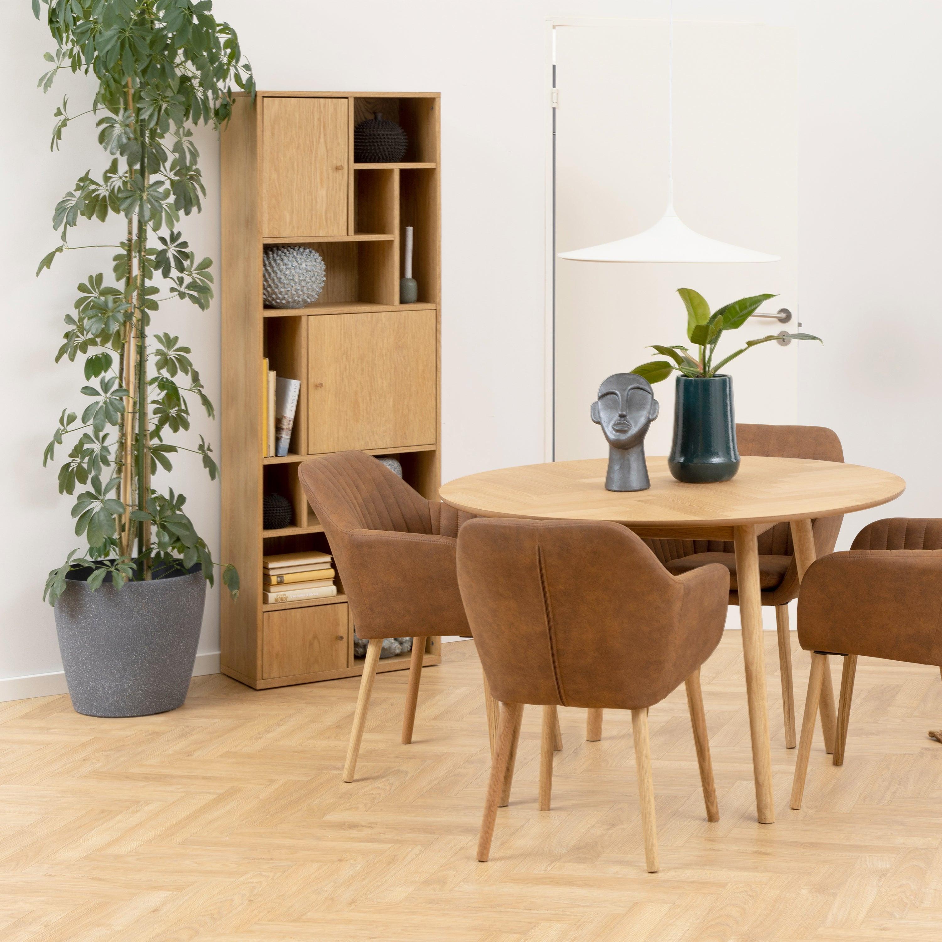 Rangoon 3 Door Bookcase in Oak - image 5