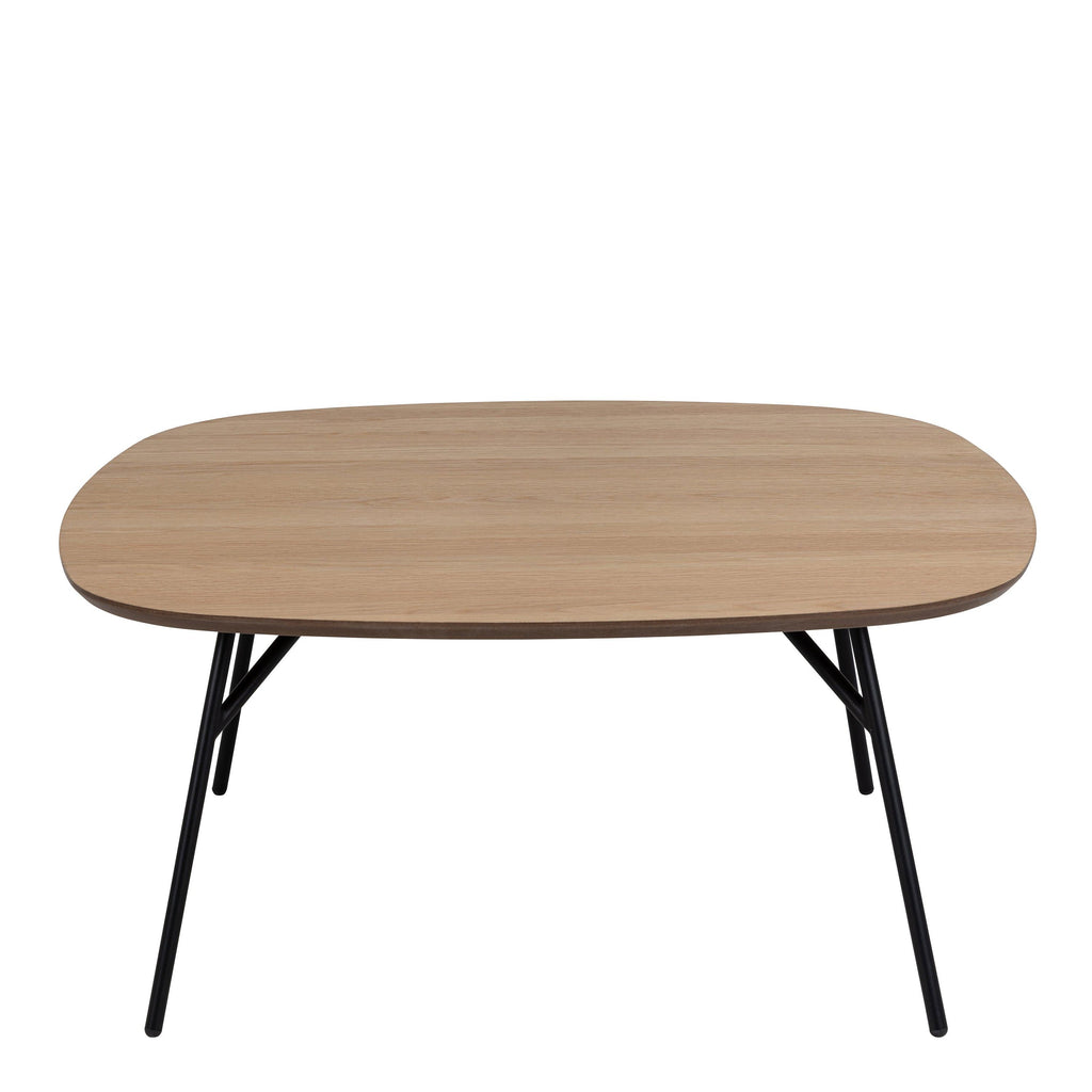 Caracas Square Coffee Table in Oak and Matt Black - image 2
