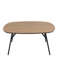 Caracas Square Coffee Table in Oak and Matt Black - image 2