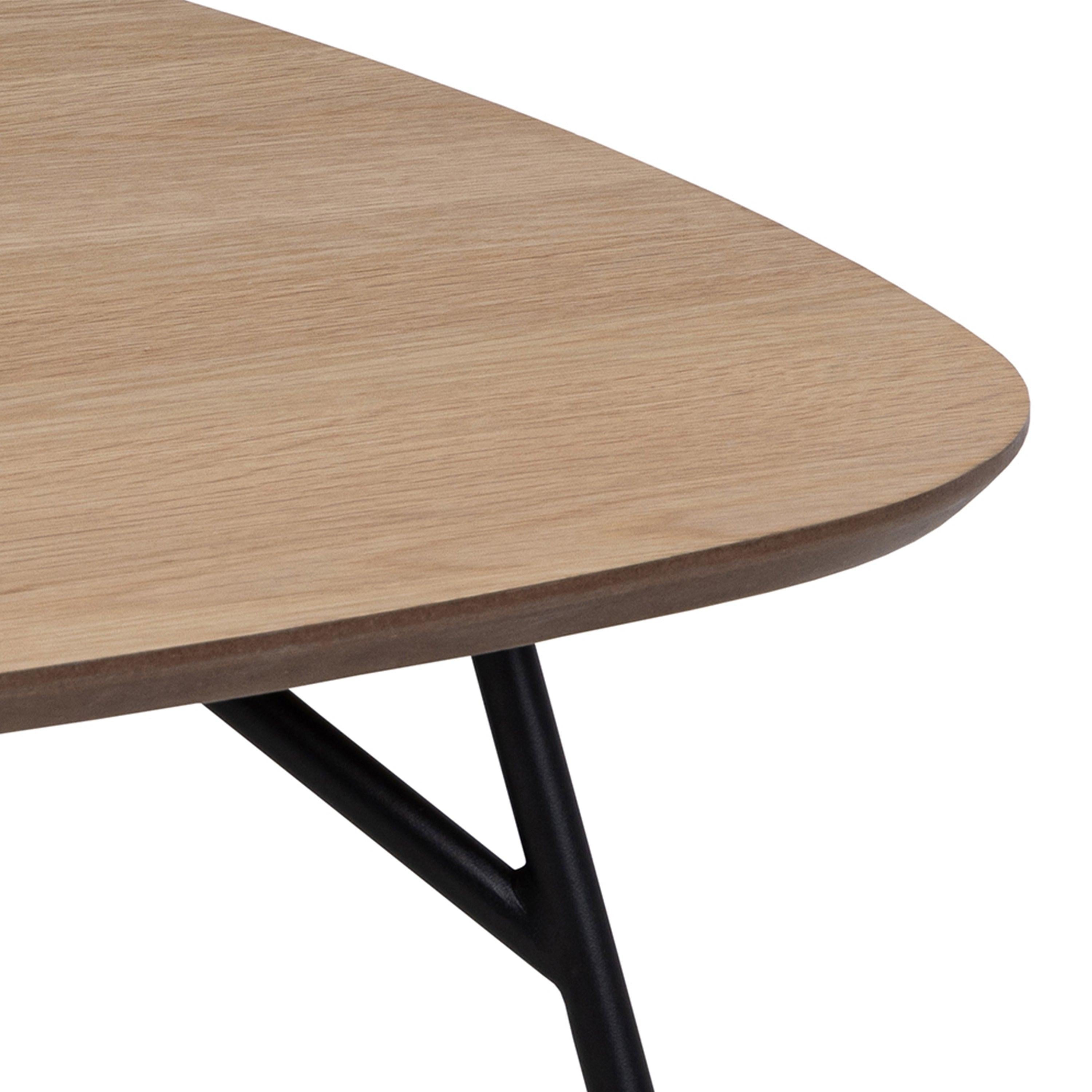Caracas Square Coffee Table in Oak and Matt Black - image 6