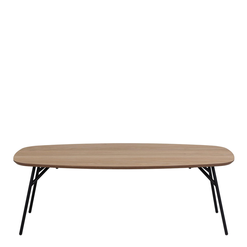 Caracas Rectangular Coffee Table in Oak and Matt Black - image 2
