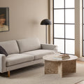 Vega Round Coffee Table with Brown Marble Top 90cm - image 3