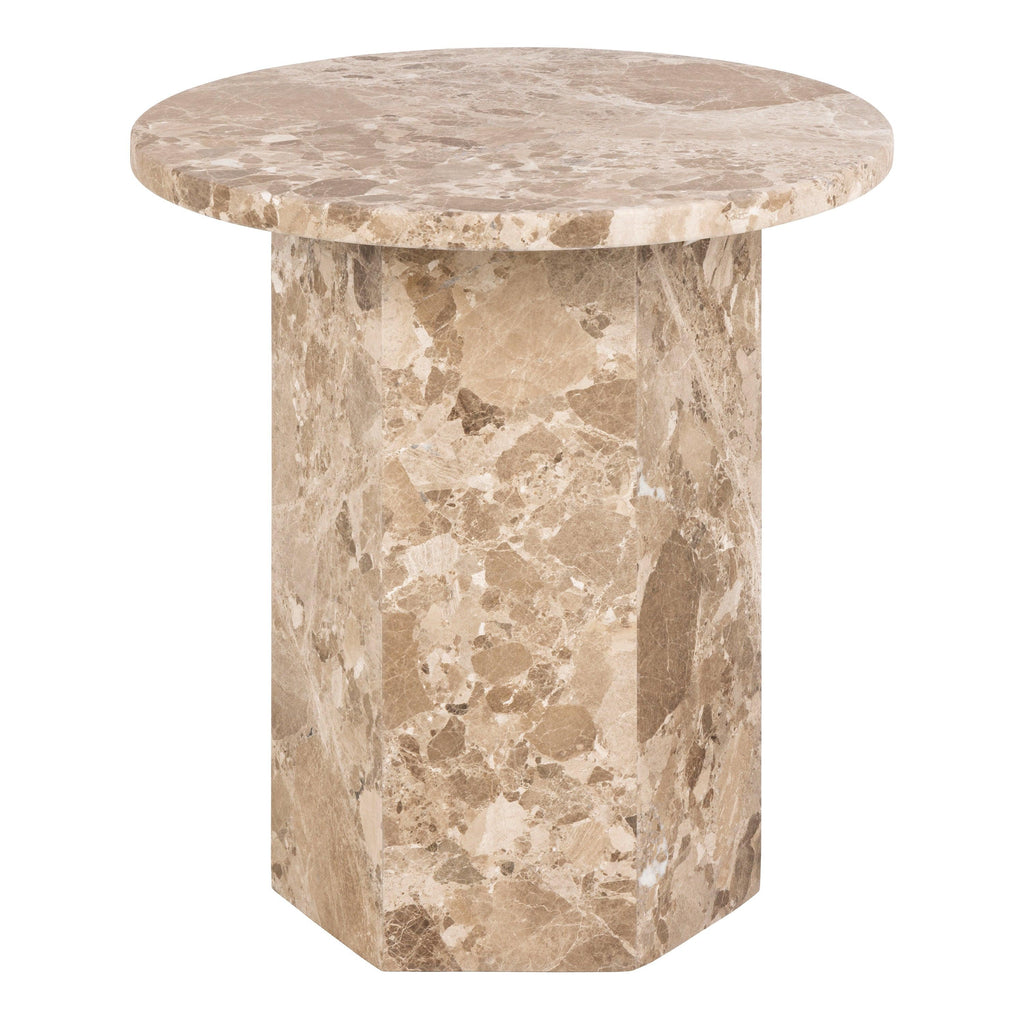 Naxos Side Table in Brown Marble - image 2