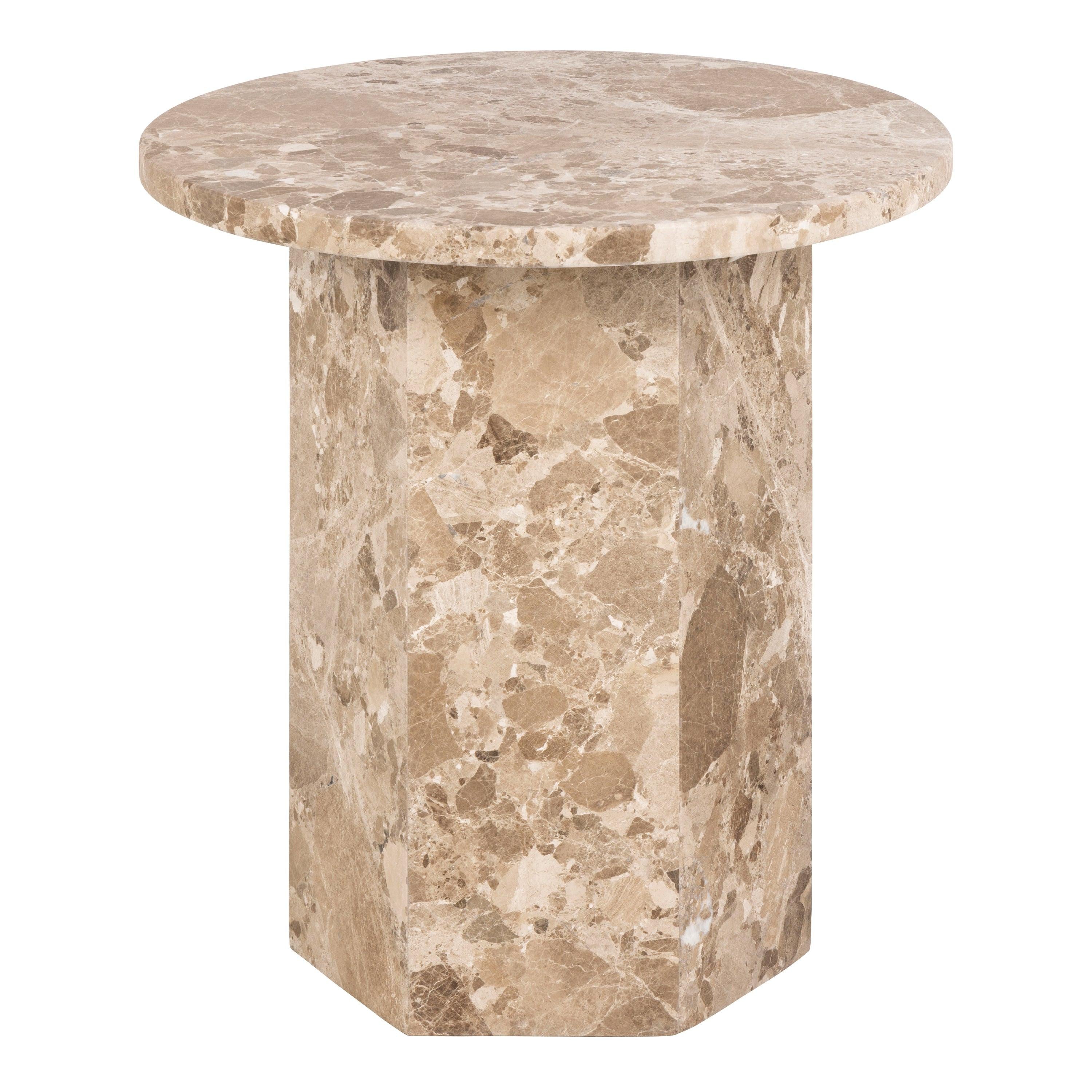 Naxos Side Table in Brown Marble - image 2