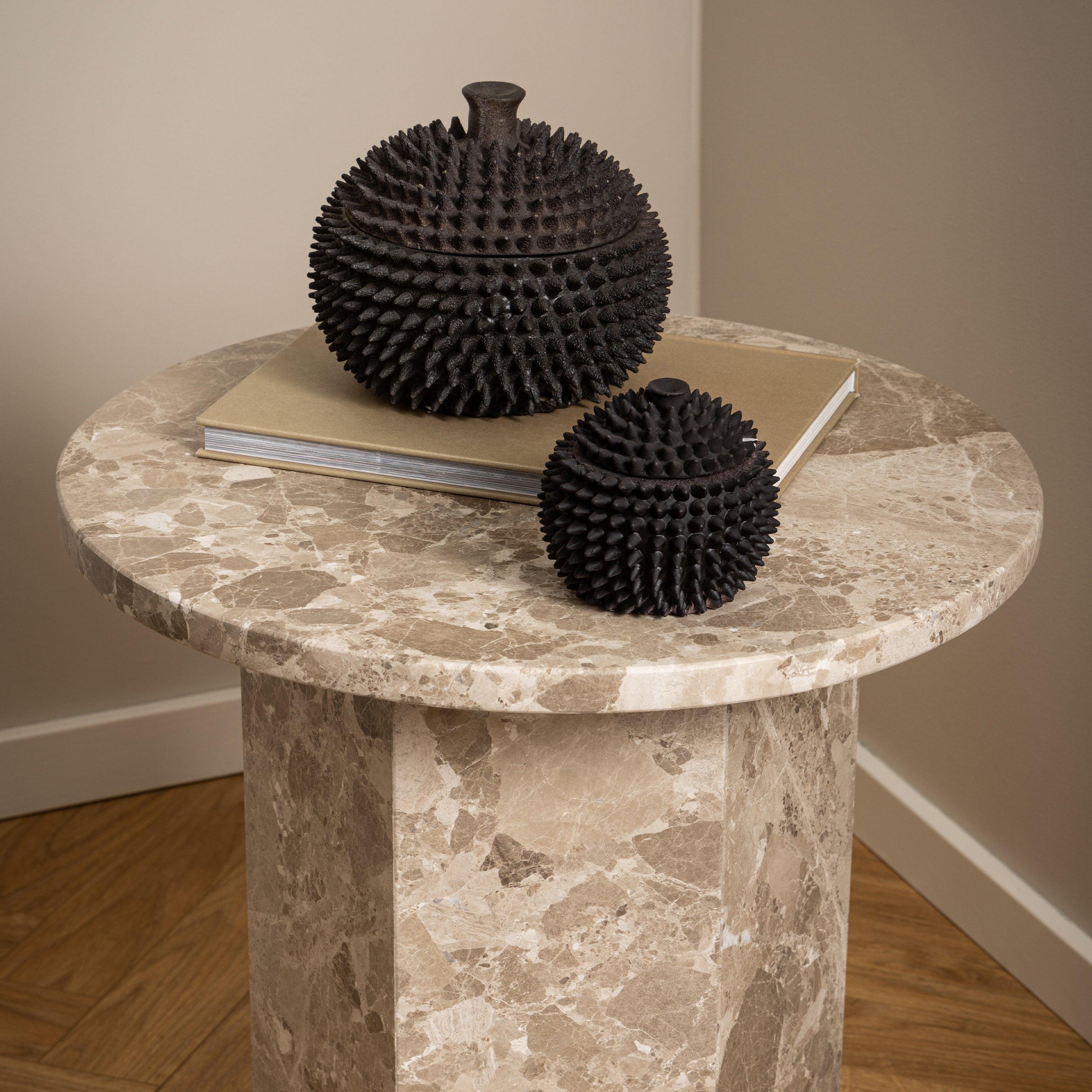 Naxos Side Table in Brown Marble - image 4