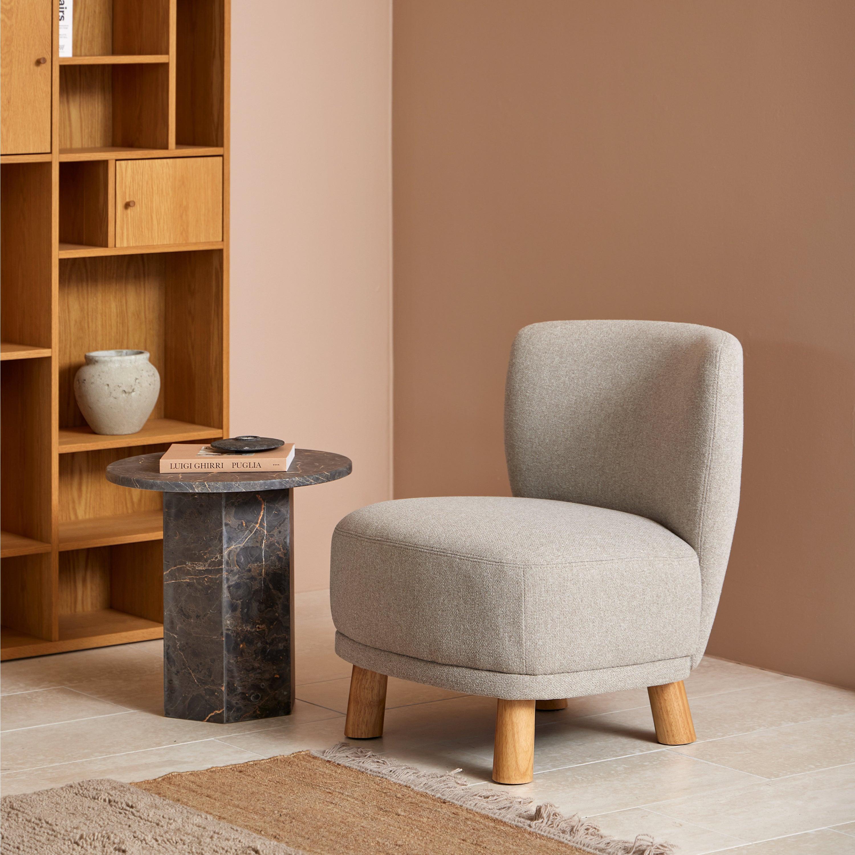 Naxos Round Side Table in Marron Marble - image 3