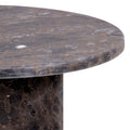 Naxos Round Side Table in Marron Marble - image 5