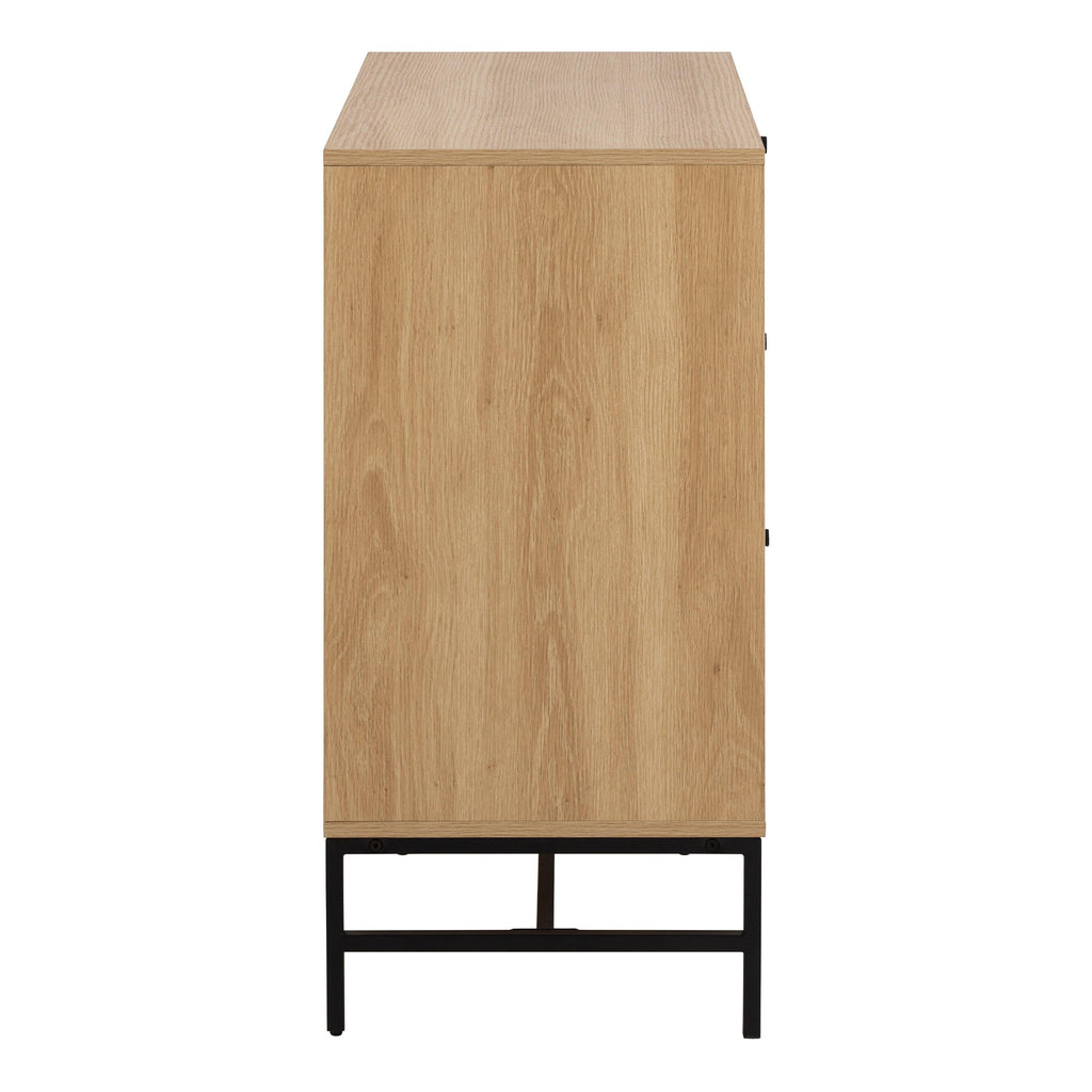 Albany Chest of 3 Drawers in Oak/Black Legs - image 3